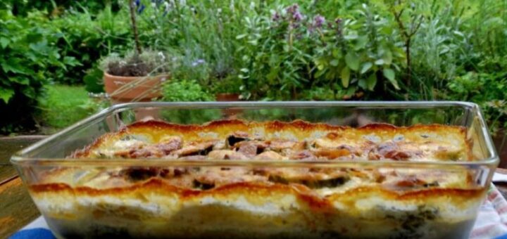 rétegezett sült cukkini