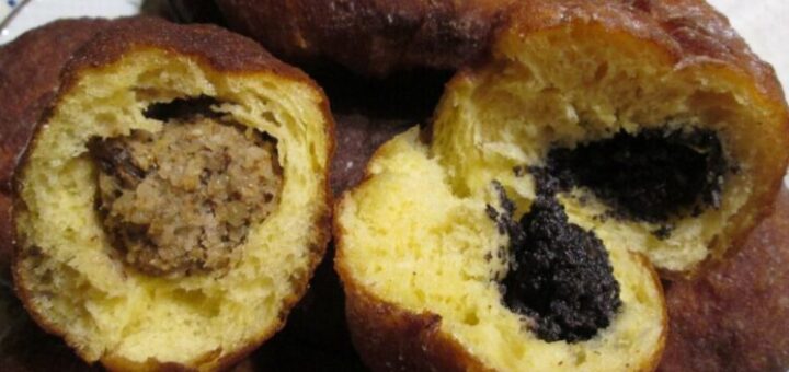 mákos és diós töltött fánk