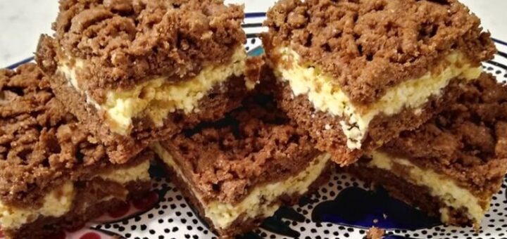 kakaós reszelt túrós sütemény