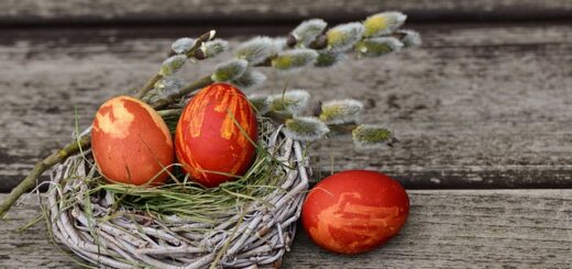 Húsvéti dekoráció a kertből