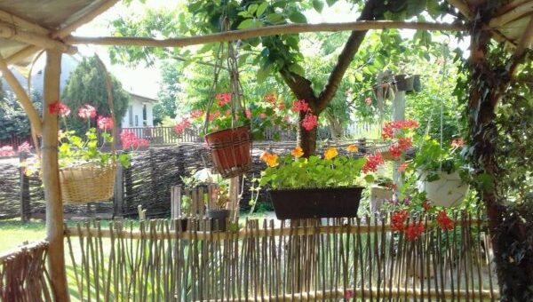 vesszőből fon kerítés