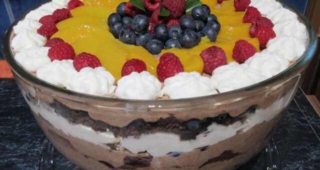 Vendégváró trifle tálban