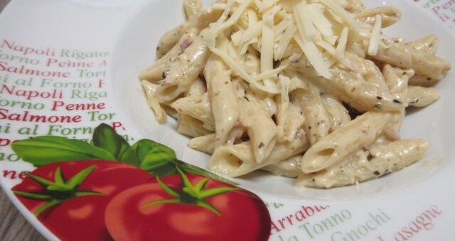 juhtúrós, tejszínes penne