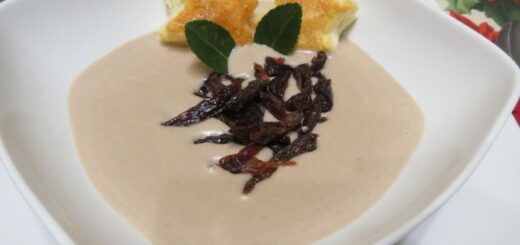 gesztenyekrém leves tányérban