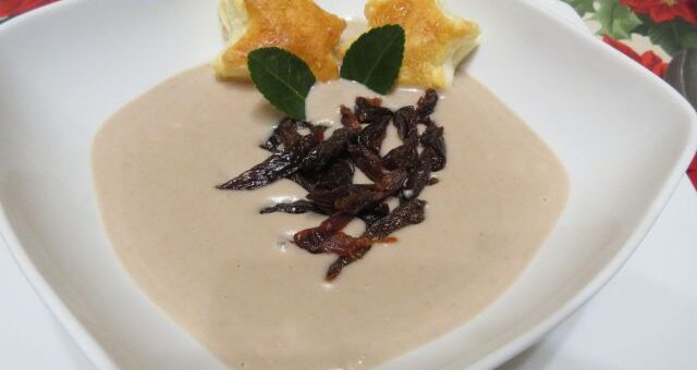 gesztenyekrém leves tányérban