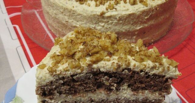 diókrémes diótorta