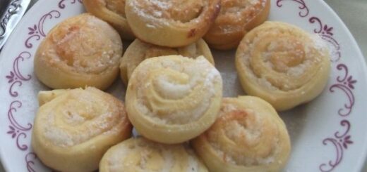 kókuszos csiga halom tányéron