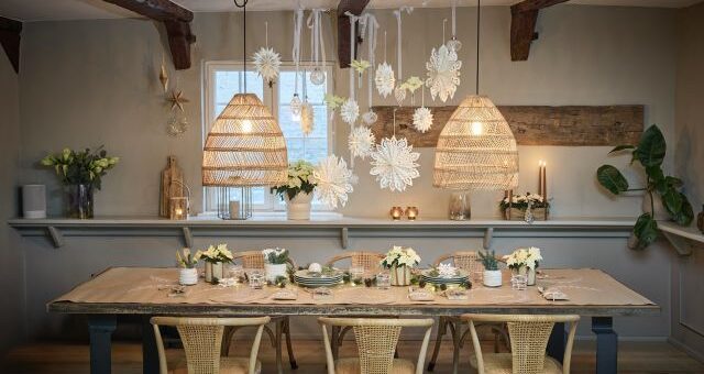 mikulásvirág az ünnepi asztalon